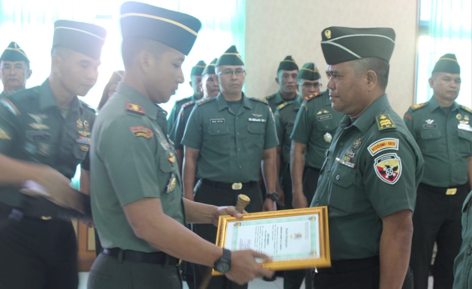 Dandim 1611/Badung Pimpin Upacara Korps Raport Purna Tugas