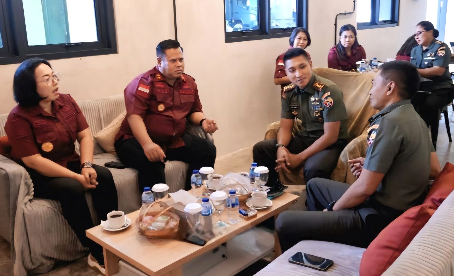 Perkuat Sinergi Pengamanan, Kalapas Kerobokan Jalin Silaturahmi ke Kodim 1611/Badung