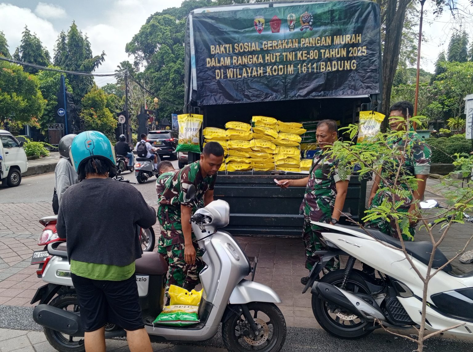 Gerakan Pangan Murah Kodim 1611/Badung Bantu Masyarakat dalam Memenuhi Kebutuhan Pangan