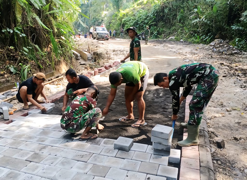 Satgas TMMD Ke-126 Kodim 1611/Badung Terus Kebut Pengerjaan Infrastruktur Jalan di Desa Bongkasa Pertiwi