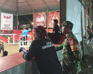 Pengamanan Maksimal Babinsa di Pertandingan Porum Cup IV 2026 Desa Darmasaba, Abiansemal