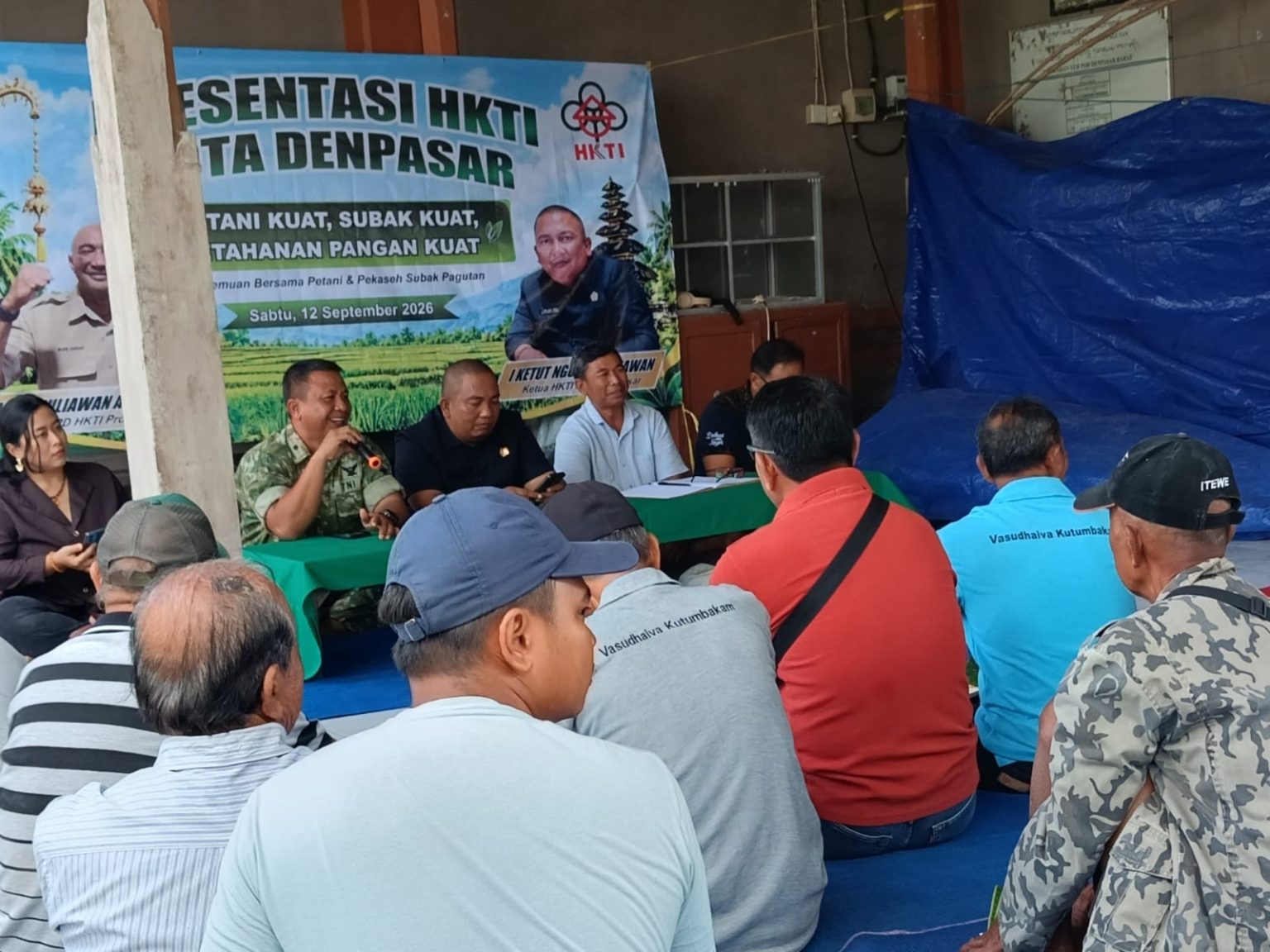 Jaga Ketahanan Pangan, Danramil Denpasar Barat Gelar Koordinasi Bersama Seluruh Pengurus Subak