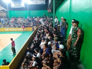 Sinergi Babinsa Jaga Keamanan Turnamen Voli Masceti Cup II Hingga Selesai