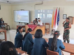 Cegah Kenakalan Remaja, Peltu I Wyn Lastawan Berikan Penguatan Wawasan Kebangsaan Kepada Pelajar