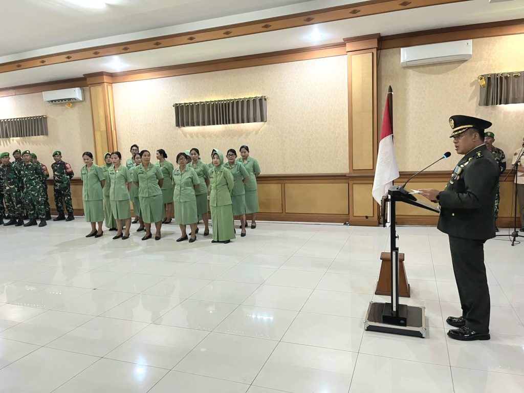 Penuh Khidmat & Haru — Laporan Korps Pensiun serta Pelantikan Kenaikan Pangkat Personel Kodim 1611/Badung